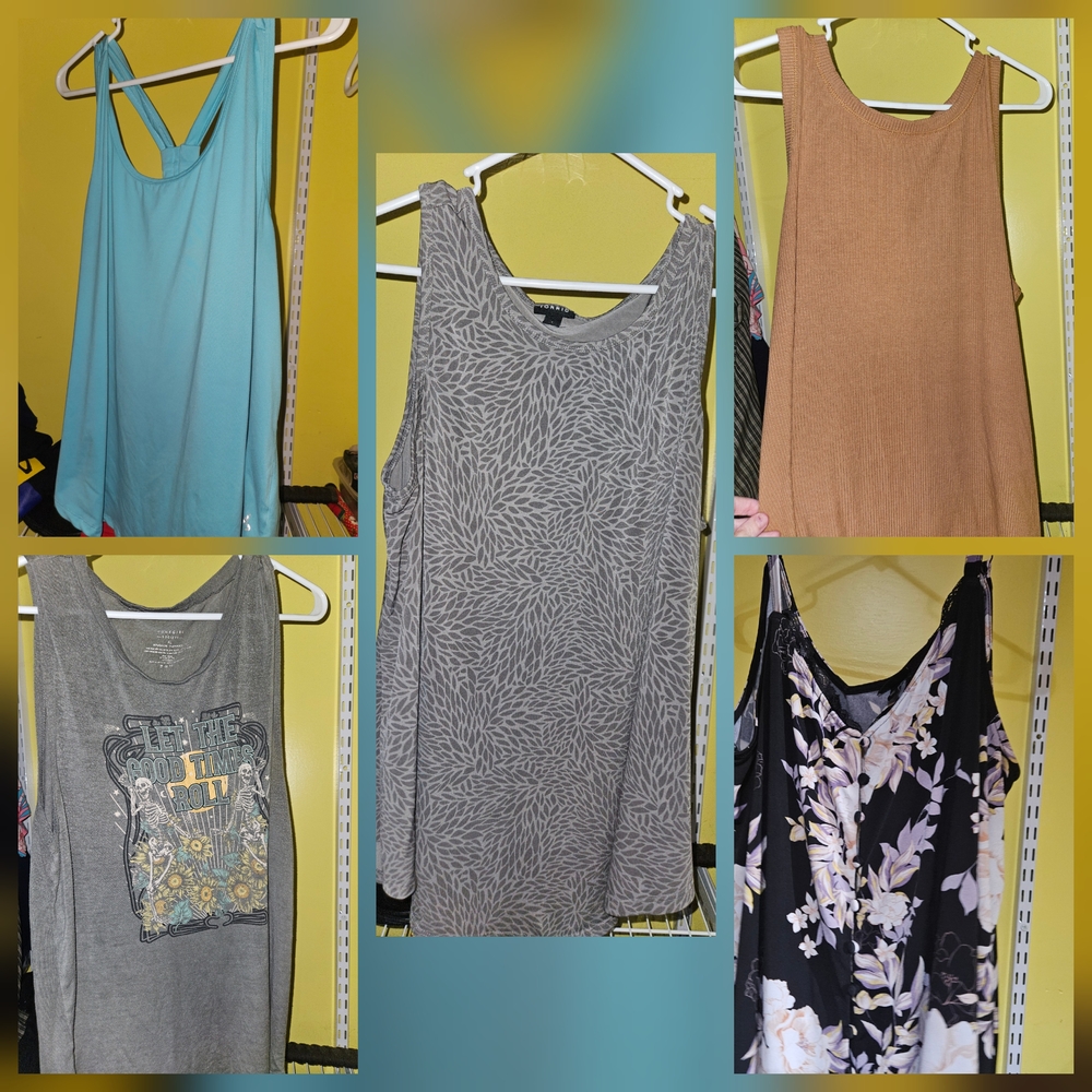 Torrid Multicolored Graphic Relaxed Tank Top